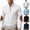 #02 White, variant on Mens Slim Fit Quarter Zip Pullover, Lightweight Mock Neck Casual Ribbed Knit Sweatshirt with Elbow Patches Long Sleeve Tops, #02 Light Blue, L