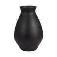 thumbnail image 6 of Ceramic Flower Vase for Living Room Decor - Decorative Terracotta Vase with Bold Textured Form for Fresh Flowers or Pampas Grass - Home Centerpiece for Bedroom, Table, or Office Decor - 16" Black, 6 of 11
