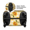 thumbnail image 2 of Kdxio Light Yellow Plaid Sunflower Pattern Luggage Cover for Travel,Elastic and Durable,Fits 18-32 Inch,Anti-Scratch Suitcase Protector-No luggage included, 2 of 5