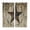 Brown, variant on 2 Panels Kitchen Tier Curtains 39 Inch Length, Vintage Farmhouse Grommets Window Treatment Curtain, Rustic Western Texas Star Shabby Art Thermal Curtains Drapes for Living Room/Bathroom