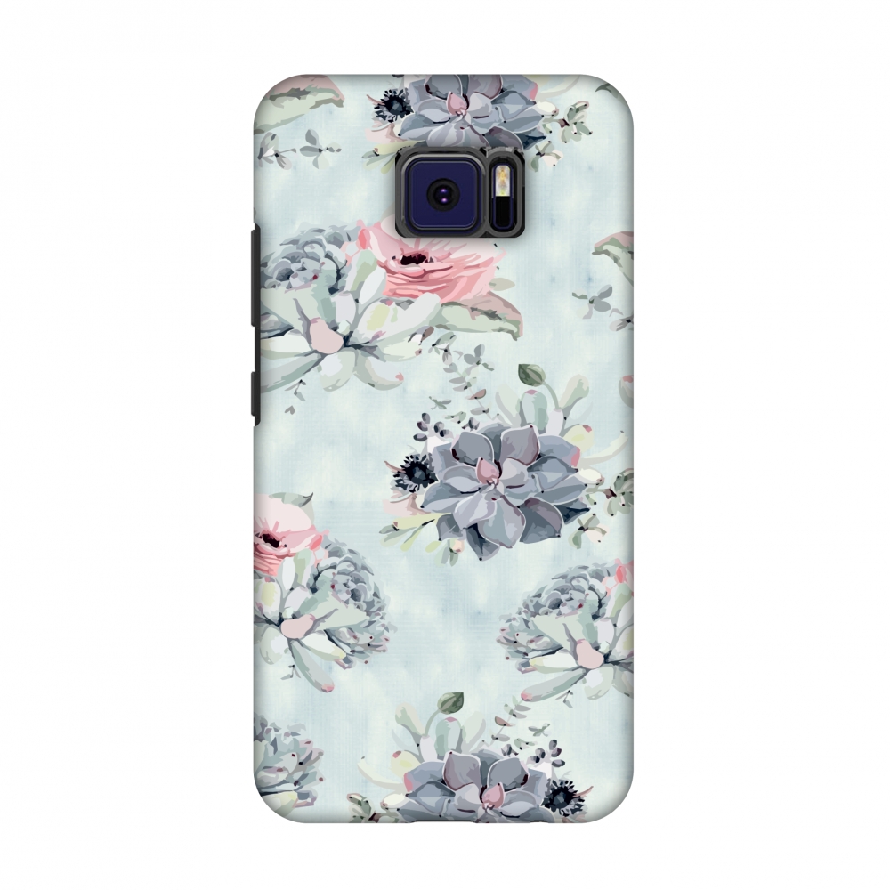 Asus ZenFone V V520KL Case - Watercolour flowers- Blue and pink, Hard Plastic Back Cover, Slim Profile Cute Printed Designer Snap on Case with Screen Cleaning Kit