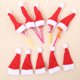 thumbnail image 3 of Worallymy 12 Uds. gorro de piruleta pequeño de Navidad gorros de Papá Noel no tejidos gorro de caramelo de piruleta decoración de fiesta de Navidad Worallymy JD735806584, 3 of 7