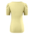 thumbnail image 7 of Sngxgn T-Shirt Crewneck Tee, Classic Fit T-Shirt for Women(Yellow,XL), 7 of 7