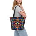 thumbnail image 2 of Pofeuu Vibrant Psychedelic Eye Print Women Fashion Shoulder Handbags Top Handle Satchel Bags Tote Shoulder Shopping Bag Stylish Canvas Tote Bag, 2 of 6