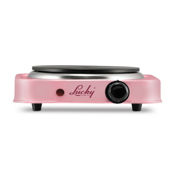 Parrilla Eléctrica Lucky Elora Discos De Hierro Fundido 1000W Color Rosa