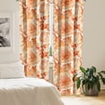thumbnail image 2 of Ambesonne Orange Floral Curtains, Peony Summer Garden, Pair of 28"x84", Cream Apricot White, 2 of 5
