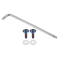 1 Set 1/4" M6 Car Anti Theft License Plate Screws for Car Frame Holder with 2 Silicone Washers Deep Blue