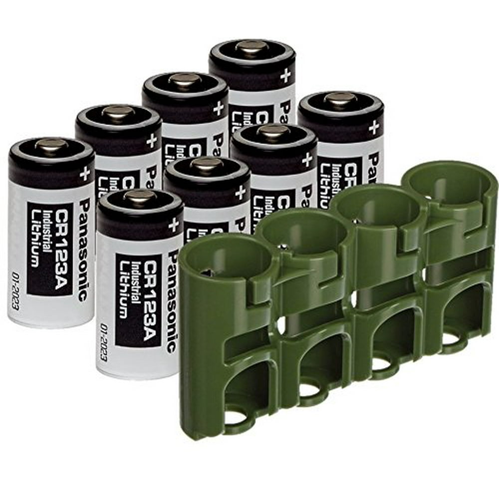 8 Panasonic CR123A 3V CR 123A 123 Industrial Lithium Batteries