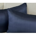 thumbnail image 6 of Aiking Home 12x24 Inches Faux Silk Rectangular Throw Pillow Cover, Zipper Closure, Navy (Set of 2), 6 of 7