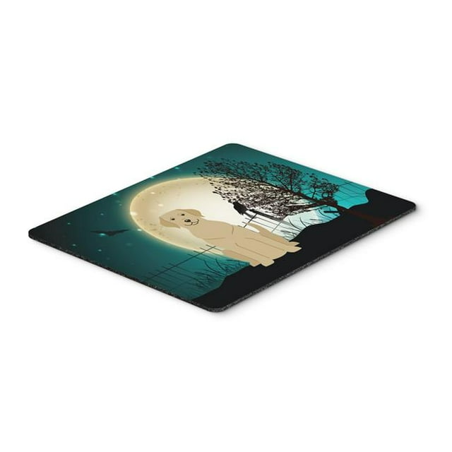 Halloween Scary Yellow Labrador Mouse Pad, Hot Pad or Trivet
