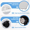 Folding Conference Table with Silent Wheels, Modern Mobile Modular Flip ...