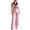 Pink, variant on Elegant Sleeveless Blazer Pants Set for Women Collar Belted Wide Leg Trouser Suit formal Business office Outfit for Interview Daily Wear Pink