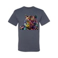 thumbnail image 2 of Wild Bobby, Colorful Rainbow Tiger Animal Lover Men's Graphic T-Shirt, Vintage Heather Blue, 5XL, 2 of 3