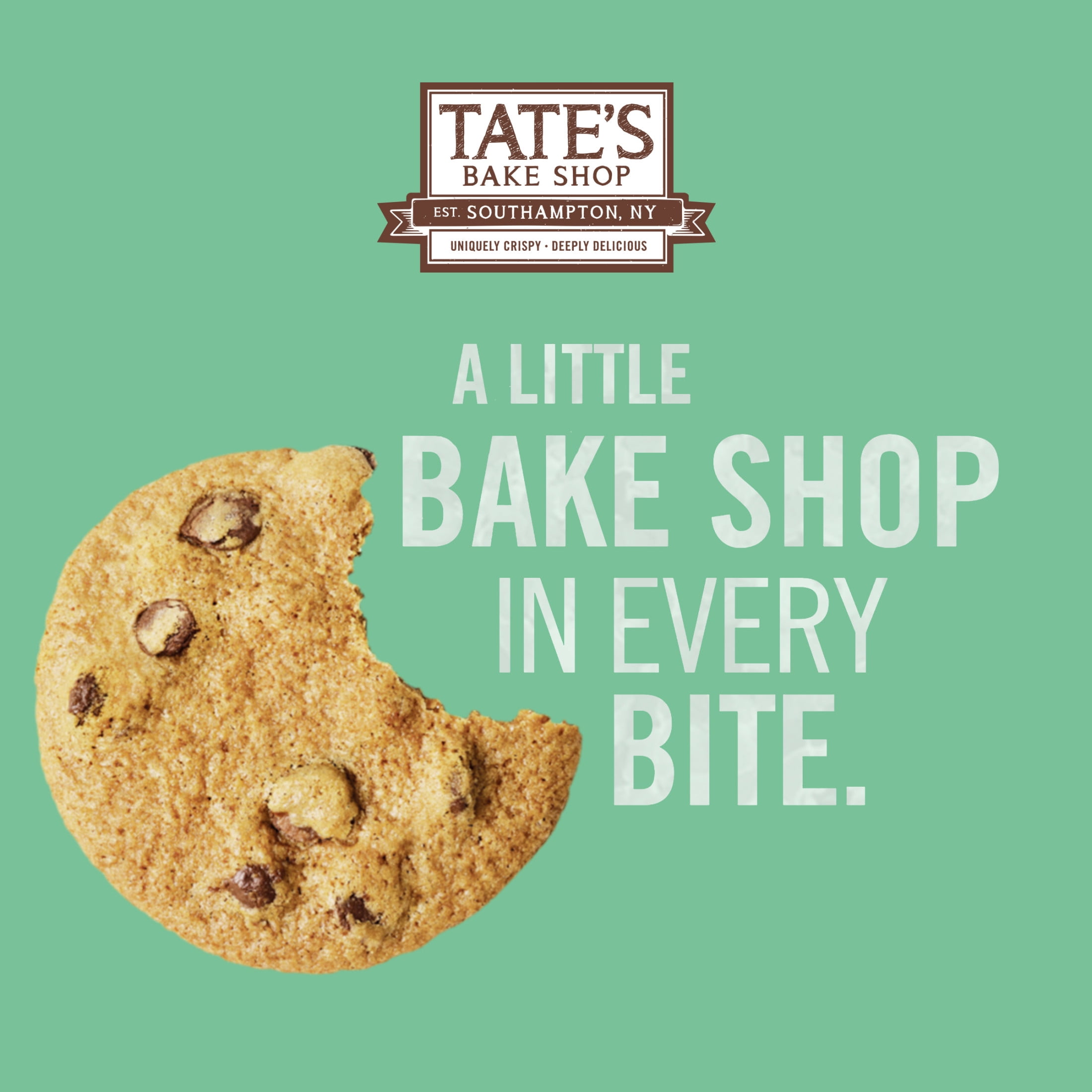 (2 pack) Tate's Bake Shop Mint Chocolate Chip Cookies, 6.5 oz