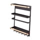 thumbnail image 2 of Estante de almacenamiento de cocina, organizador de refrigerador, soporte de pared, resistente y versátil para especias. Negro, 2 of 9