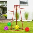 thumbnail image 4 of Bruce&Shark Kids Basketball Hoop Portable Basketball Stand Toys Basketball Indoor Outdoor, Portable Basketball with 4 Hoops at Varying Heights and 4 Balls Toy Set for Age 3 Years and Up, 4 of 9