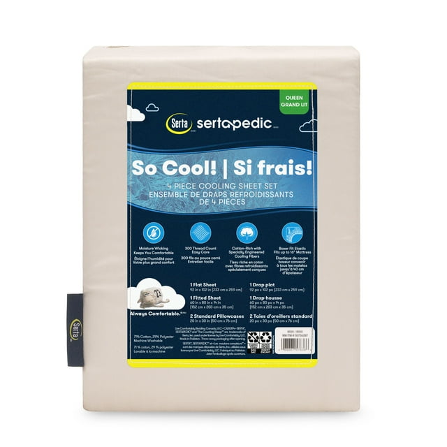 Sertapedic So Cool! 4pc Cooling Sheet Set