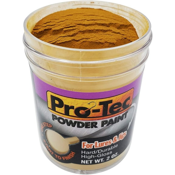 Pro-Tec Jigs and Lures Powder Paint, Jig Head Fishing Paint, Fishing Lure Paint Pumpkin Brown