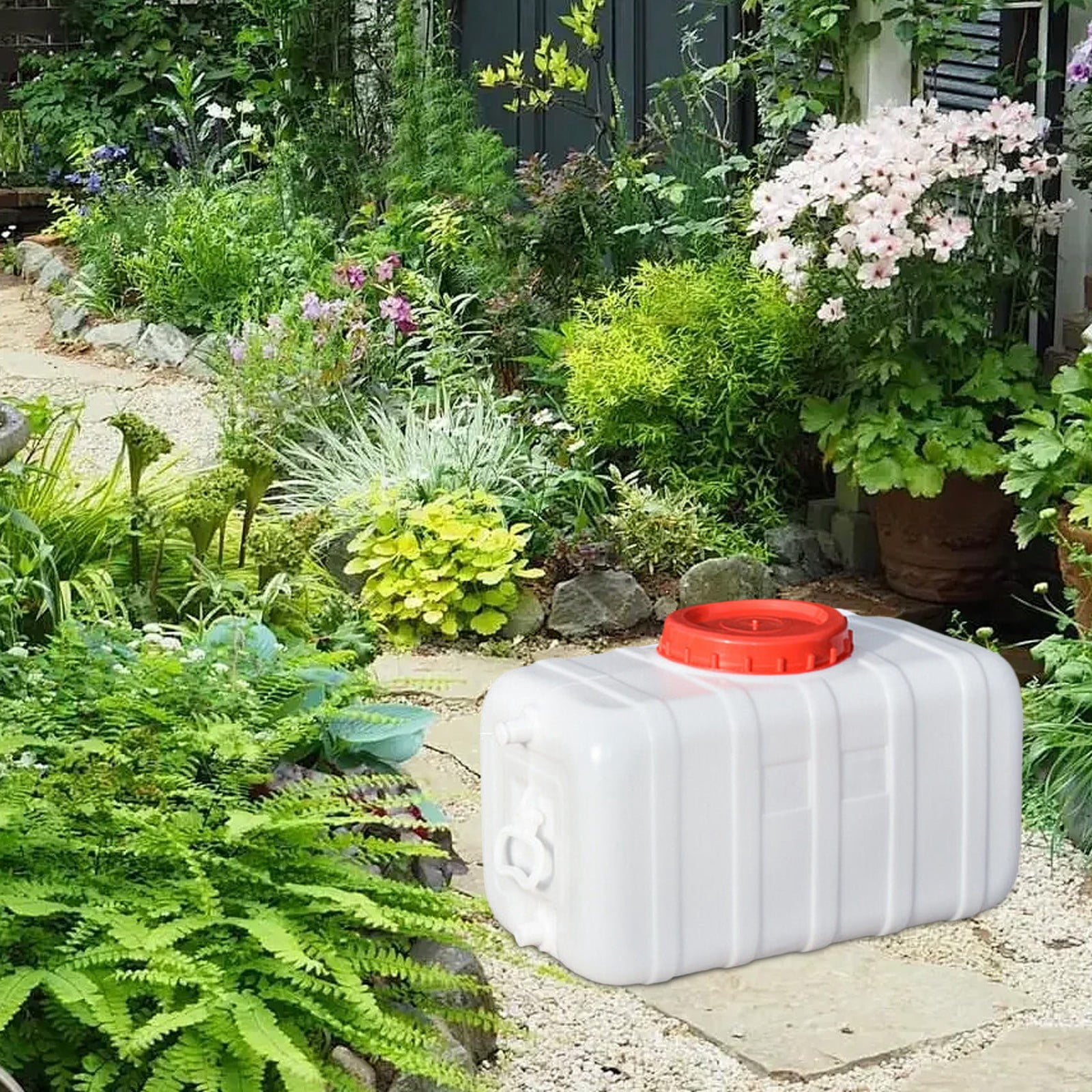 ChenyGod Water Tank,100 Gallon Plastic Water Storage Tank Large Water Container with Faucet Suitable for Travel Hiking Rv Emergency Situations 27.5L,Large Capacity Water Tank with Faucet