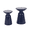 Navy Blue | 15"W & 12"W, variant on Tcbosik Outdoor Side Tables Set of 2, 12" & 15" Metal Accent Table, Flared Design End Table for Garden, Pool, Yard, Balcony, Easy Assembly, Black