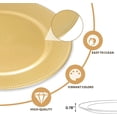 thumbnail image 4 of Juego de 12 Cargadores Dorados de 13 Pulgadas, Redondos Con Borde de Abalorio, de Plástico Para Platos de Cena, Bodas y Fiestas, 4 of 7
