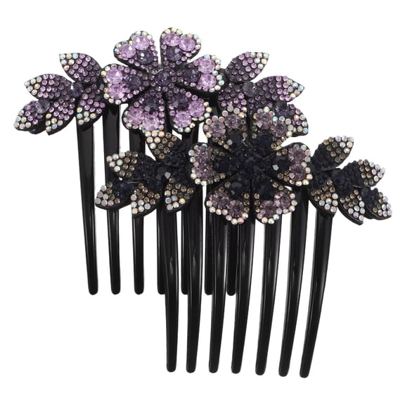 Milisten 2Pcs Bride Hair Comb Water Drill Accessories For Women Elegant Wedding Hairstyling