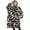 White and Black, variant on Oversized Wearable Blanket Hoodie,White and Black Of Leopard Print Sherpa Blanket Hoodie with Super Pockets,Super Warm Fuzzy Pullover for Women & Men