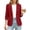 Red, variant on gbyLJF Women's 3/4 Ruched Sleeve Blazer Lightweight Single Button Front Office Jacket Casual Business Notched Lapel Cardigan