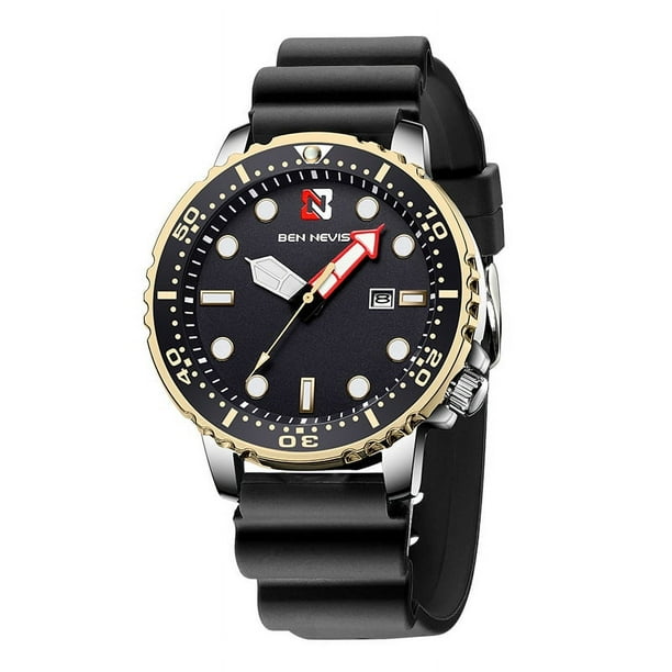Reloj deportivo de cuarzo para hombre, reloj casual de moda con fantasma de agua verde, reloj para hombre