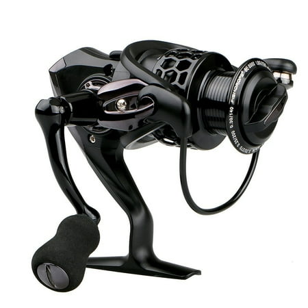 Pro Series Bass Reel - Spinning Fishing Reel Full Metal Body Light Weight Ultra Smooth 12+1 Ball Bearings 5.5:1 Powerful Carbon Fiber Drag for Boat Rock Freshwater Saltwater Fishing 3000 Series