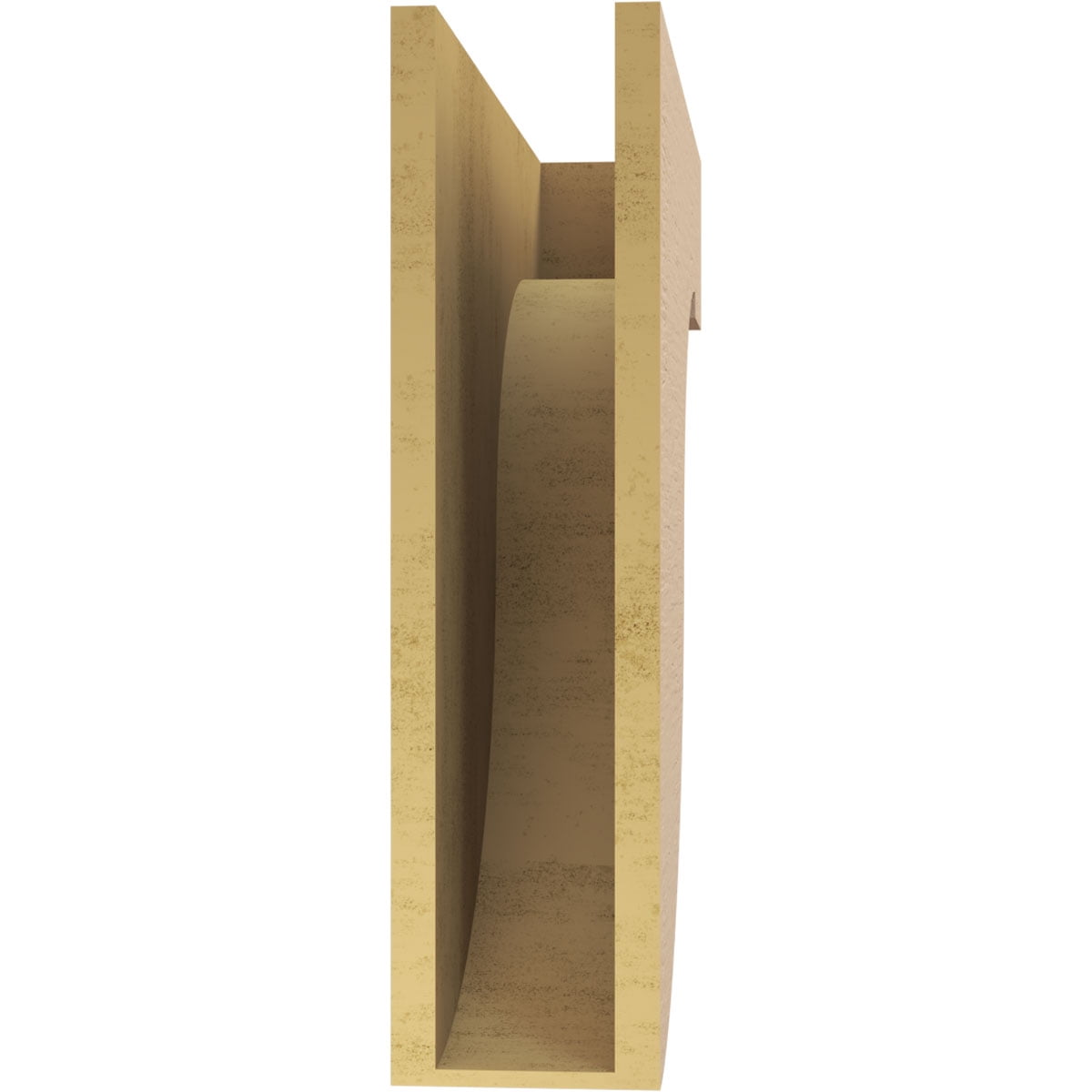 6"W x 24"D x 24"H Thin Del Monte Rough Cedar Woodgrain TimberThane Corbel, Primed Tan