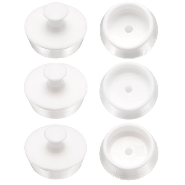 6Pcs Tapón de desagüe, Tapón de bañera de silicona de 3 tamaños con mango para lavandería, tapa de lavabo