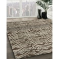 thumbnail image 2 of Ahgly Company Indoor Square Abstract Coffee Brown Abstract Area Rugs, 7' Square, 2 of 6