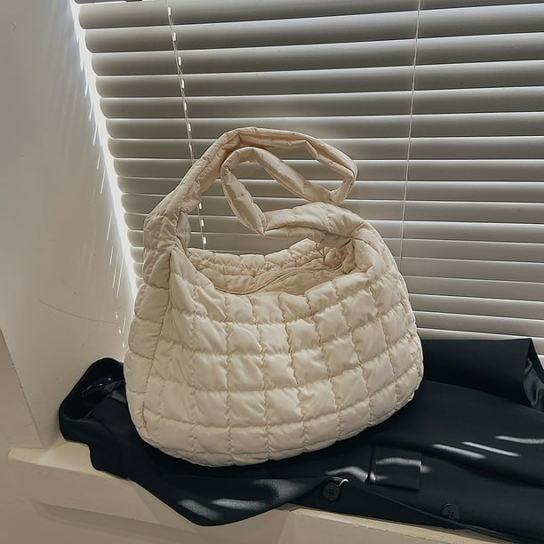 YUANHUILI Retro Checkered Shoulder Bag Women Nylon Pure