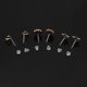 thumbnail image 5 of Women earring girl stud ear drop 36/18pairs multicolor cryatal cartoon star moon hypoallergenic plastic set wedding christmas----Steel color--Product Steel color, 5 of 5