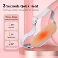 thumbnail image 4 of Portable Cordless Period Heating Pad, Heating Belt for Menstrual Cramps with 3 Heat Levels 4 Massage Modes, NTC Safe Temperature Control, Auto Timer, Birthday Christmas Gift for Women Mom Wife, 4 of 13
