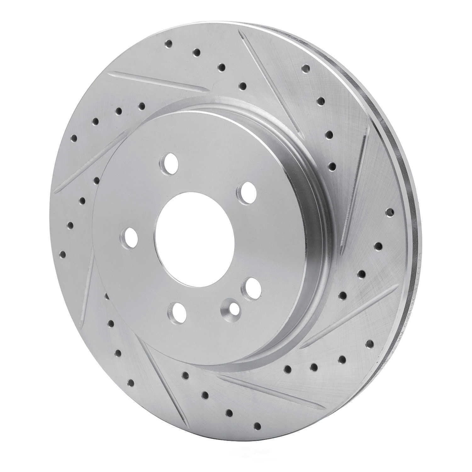 Dynamic Friction Company 631-63122R DFC Brake Rotor - Drilled And Slotted - Silver