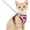 Pink, variant on Escape-Proof Cat & Small Dog Harness Vest, Adjustable Breathable Mesh with Leash, Pink Floral Design for Walking, Travel, Comfort Fit