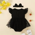 thumbnail image 5 of Wxirdiow Baby Girl Dresses Baby Girl Flower Dress Summer Tutu Tulle Princess Wedding Birthday Party Dresses for Infant Girls Black Size,9-12 Months, 5 of 7