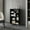 Black, variant on 6-Shelf Bookcase, White Melamine Finish / Keep New Look with Scratch Resistance