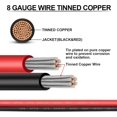thumbnail image 3 of shiyou-Battery Cable 8 AWG 8 Gauge Wire Made with Tinned Copper Wire Battery Power Inverter Cables with 5/16" Lugs Terminals for Solar Panel Automotive Motorcycle RV Marine 4ft/1.2m, 3 of 4