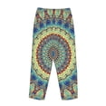 thumbnail image 5 of Disketp Round Mandala1 Print Women'S Comfy Pajama Pants Casual Drawstring Palazzo Lounge Wide Leg Pants, 5 of 9