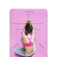 thumbnail image 1 of Yoga Mat with Alignment Lines TPE Two Sides Anti-Tear Mat Non-Slip Large Fitness Mat for Gym Pilates Floor Exercises Stretching 73"x32"x1/4", 1 of 8