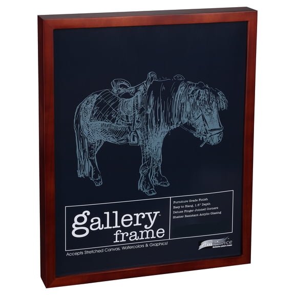 Ambiance Gallery Wood 1.5" Deep Picture Frames - 18x24" Walnut Wood Frame, Shatter-Resistant Acrylic Glazing & MDF Backing, Horizontal or Vertical Wall Display