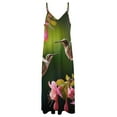 thumbnail image 4 of Flower Hummingbird Sleeveless Dress Woman Fashion Long Dresses Women's Summer Suit Dress Summer 2025 Women, 4 of 7