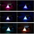 thumbnail image 6 of HOTBEST 7 Color LED Digital Alarm Clock Pyramid Alarm Clock Battery Powered Night Light Desk Clock with Music Snooze Temperature 12/24h for Bedroom Office Decoration, 6 of 9