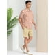 thumbnail image 4 of Lars Amadeus Camisa a rayas de verano para hombre, manga corta, casual, con botones, camisas de playa blanco y amarillo XL, 4 of 6