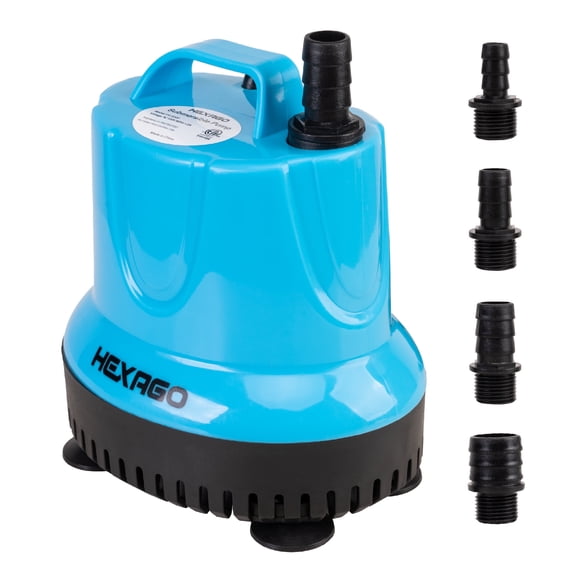 Hexago 580GPH Submersible Water Fountain Pump, 60W Small Sump Pump with 9FT High Lift, Aquarium Pump