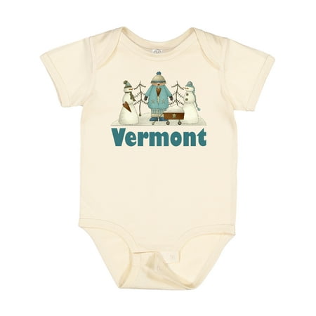 

Inktastic Cute Vermont Snow Kids Boys or Girls Baby Bodysuit