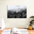thumbnail image 3 of Elephant Stock Misty Pine Tree Forest Wall Art - Horizontal Canvas Wall Art - Living Room Wall Decor - Nature Canvas - Gray And Black Decor - 12" x 8", 3 of 8